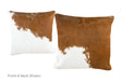 Brown and White Cowhide Pillow 16x16 #A50881 by Hudson Hides