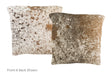 Salt and Pepper Brown Cowhide Pillow 16x16 #A50882 by Hudson Hides