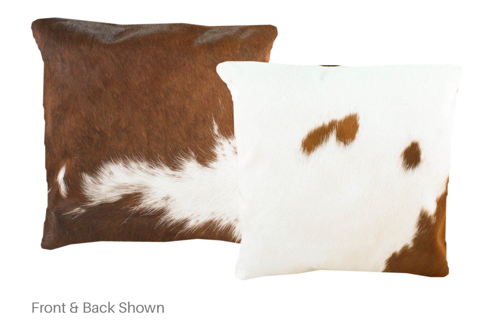 Brown and White Cowhide Pillow #A50888