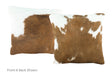 Brown and White Cowhide Pillow 16x16 #A50890 by Hudson Hides
