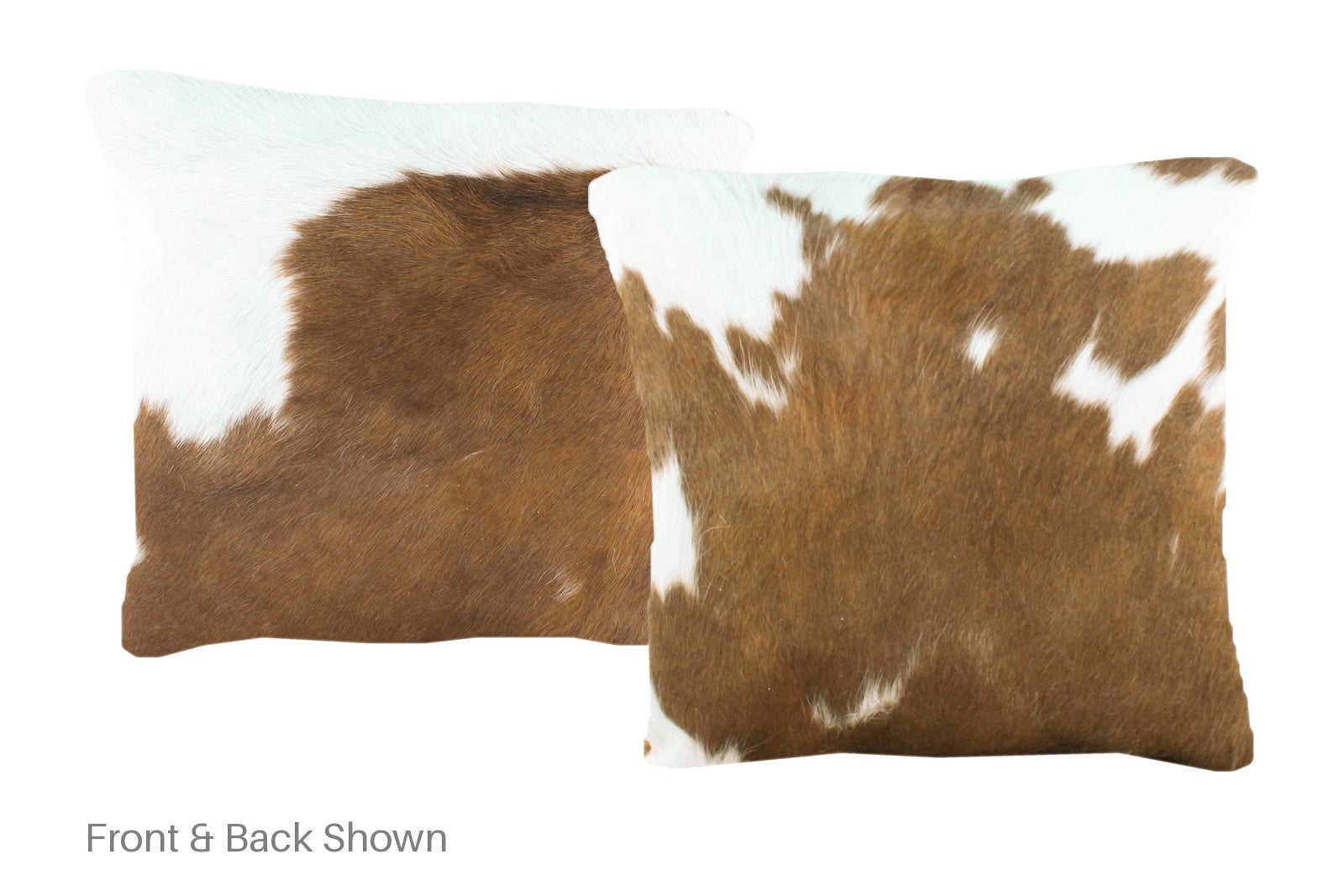 Brown and White Cowhide Pillow #A50890