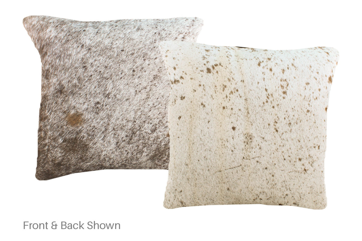 Salt and Pepper Brown Cowhide Pillow #A50895
