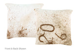 Salt and Pepper Brown Cowhide Pillow 16x16 #A50896 by Hudson Hides