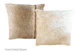 Grey with Beige Cowhide Pillow 16x16 #A50897 by Hudson Hides