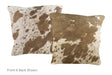 Salt and Pepper Brown Cowhide Pillow 16x16 #A50898 by Hudson Hides