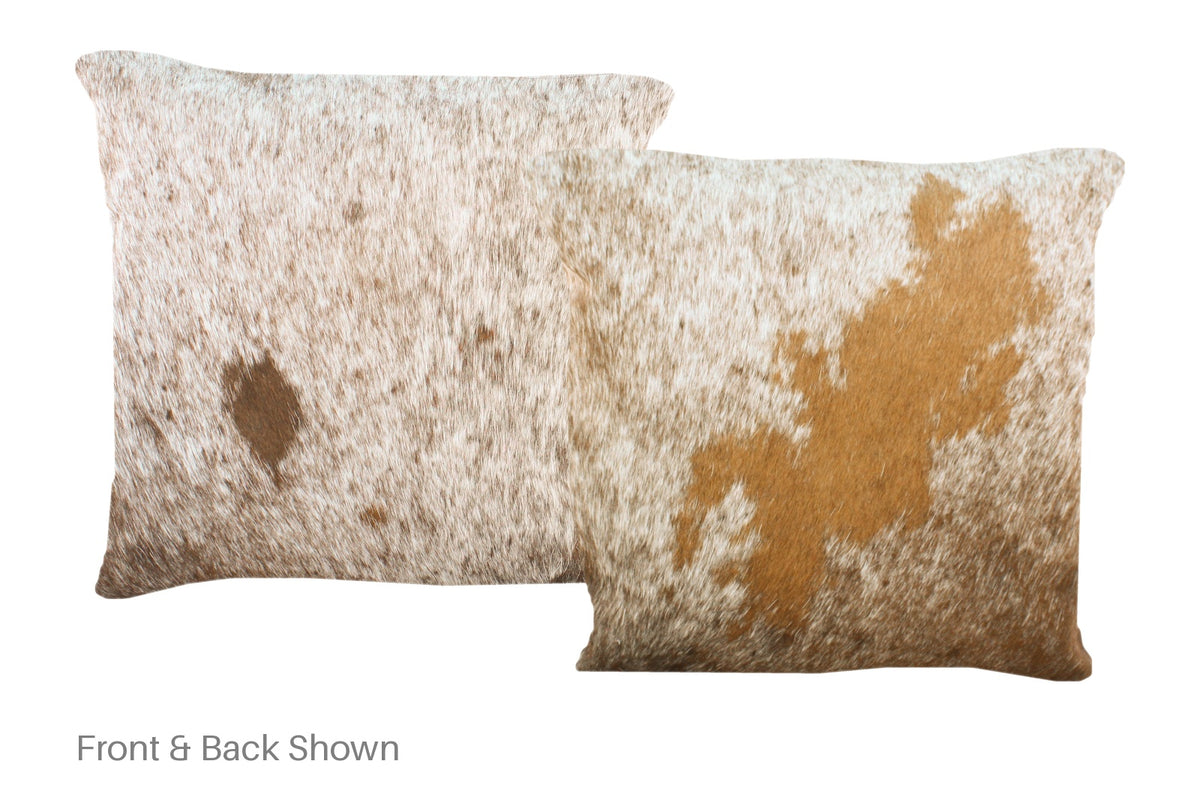 Salt and Pepper Brown Cowhide Pillow #A50900