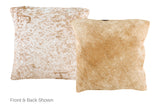 Salt and Pepper Brown Cowhide Pillow 16x16 #A50906 by Hudson Hides