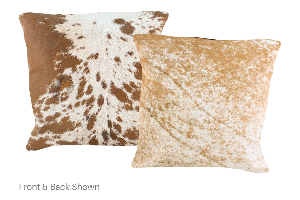 Salt and Pepper Brown Cowhide Pillow #A50907
