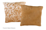 Salt and Pepper Brown Cowhide Pillow 16x16 #A50909 by Hudson Hides