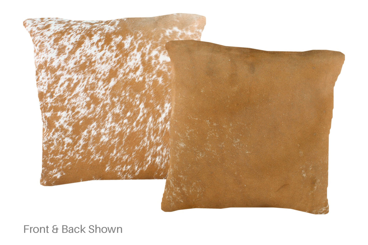 Salt and Pepper Brown Cowhide Pillow #A50909