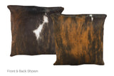 Tricolor Cowhide Pillow 16x16 #A50914 by Hudson Hides