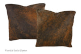 Dark Brindle Cowhide Pillow 16x16 #A50915 by Hudson Hides