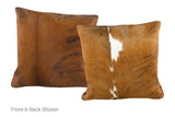 Tricolor Cowhide Pillow 16x16 #A50916 by Hudson Hides