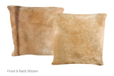 Caramel Cowhide Pillow 16x16 #A50929 by Hudson Hides