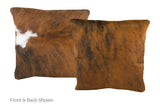 Tricolor Cowhide Pillow 16x16 #A50934 by Hudson Hides