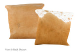 Brown and White Cowhide Pillow 16x16 #A50936 by Hudson Hides