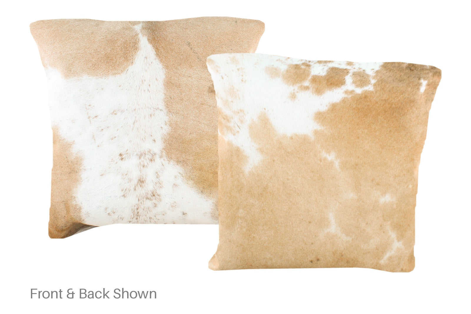 Beige and White Cowhide Pillow #A50943