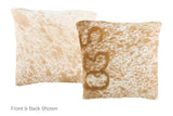 Salt and Pepper Brown Cowhide Pillow 16x16 #A50945 by Hudson Hides