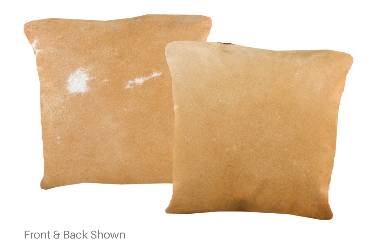 Solid Brown Cowhide Pillow #A50947