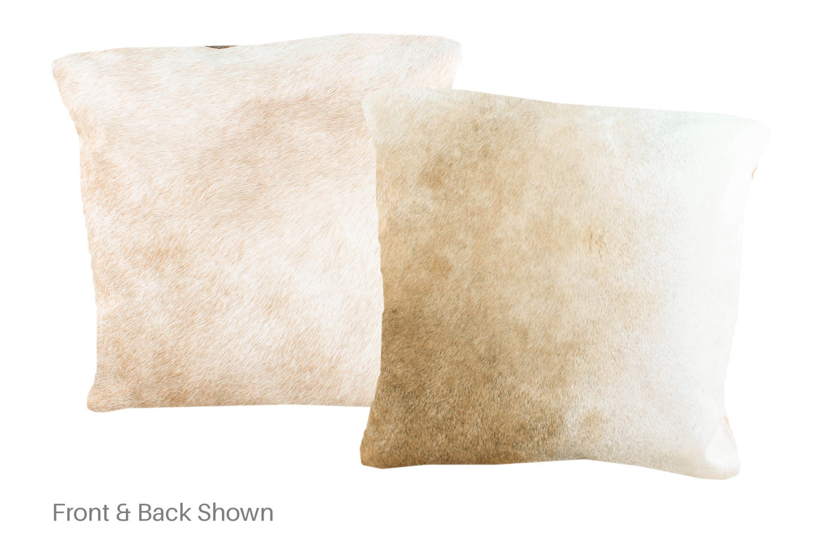 Grey with Beige Cowhide Pillow #A50951