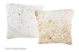 Salt and Pepper Brown Cowhide Pillow 16x16 #A50952 by Hudson Hides