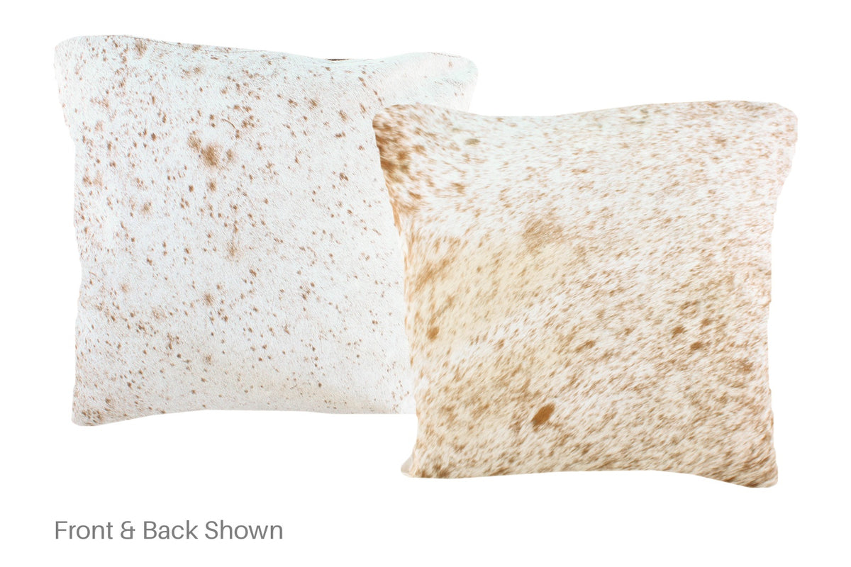 Salt and Pepper Brown Cowhide Pillow #A50952