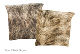 Light Brindle Cowhide Pillow 16x16 #A50954 by Hudson Hides