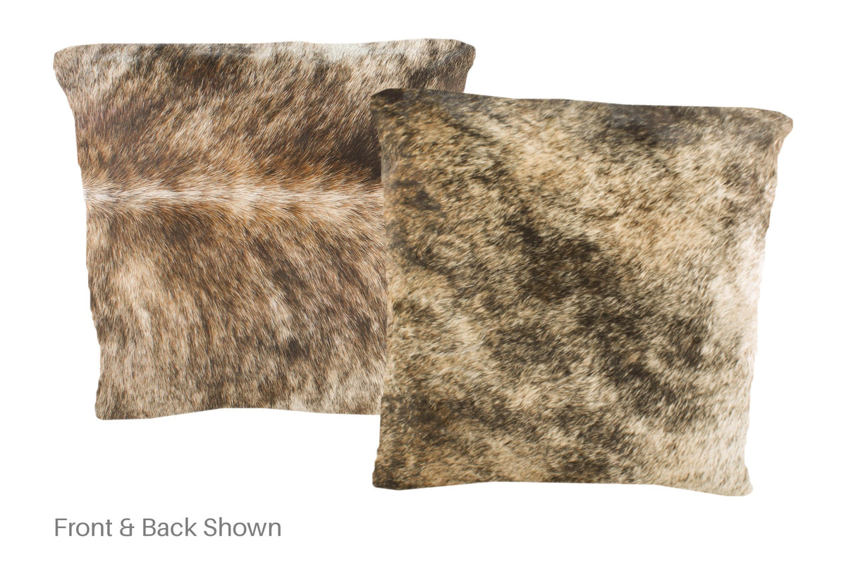 Light Brindle Cowhide Pillow #A50959