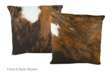 Tricolor Cowhide Pillow 16x16 #A50962 by Hudson Hides