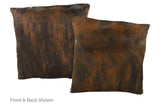 Dark Brindle Cowhide Pillow 16x16 #A50964 by Hudson Hides