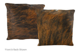 Medium Brindle Cowhide Pillow 16x16 #A50965 by Hudson Hides