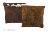 Tricolor Cowhide Pillow 16x16 #A50972 by Hudson Hides