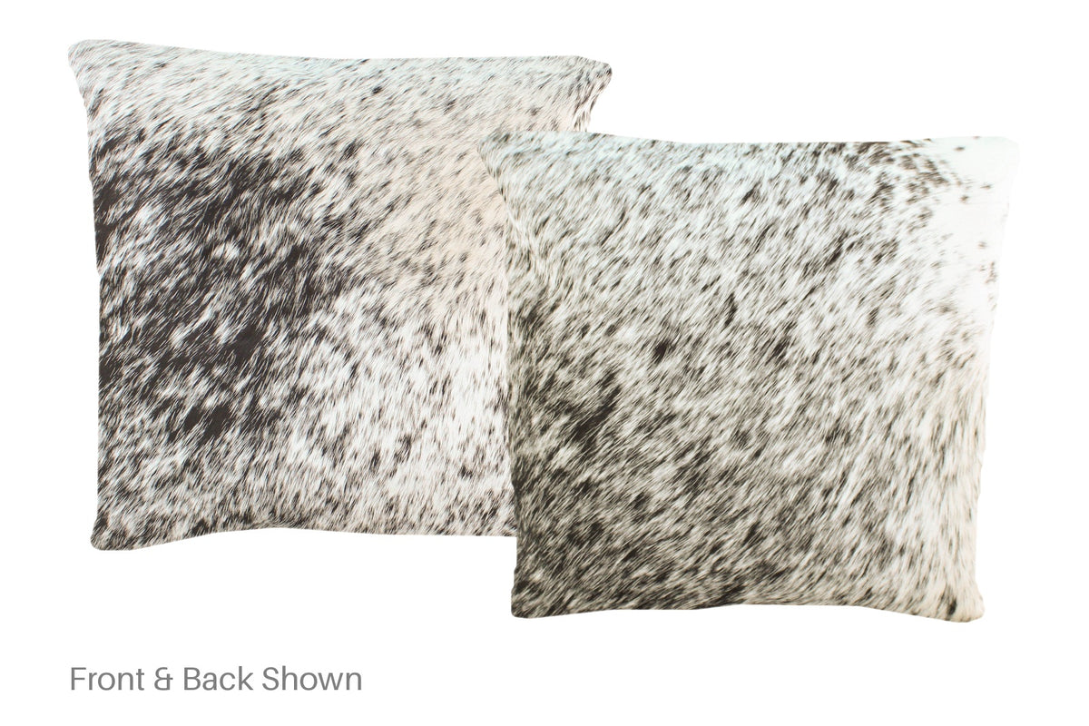Salt and Pepper Black Cowhide Pillow #A50974