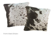 Salt and Pepper Black Cowhide Pillow 16x16 #A50976 by Hudson Hides