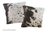Salt and Pepper Black Cowhide Pillow 16x16 #A50976 by Hudson Hides