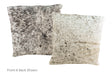 Salt and Pepper Black Cowhide Pillow 16x16 #A50980 by Hudson Hides
