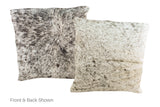 Salt and Pepper Black Cowhide Pillow 16x16 #A50980 by Hudson Hides