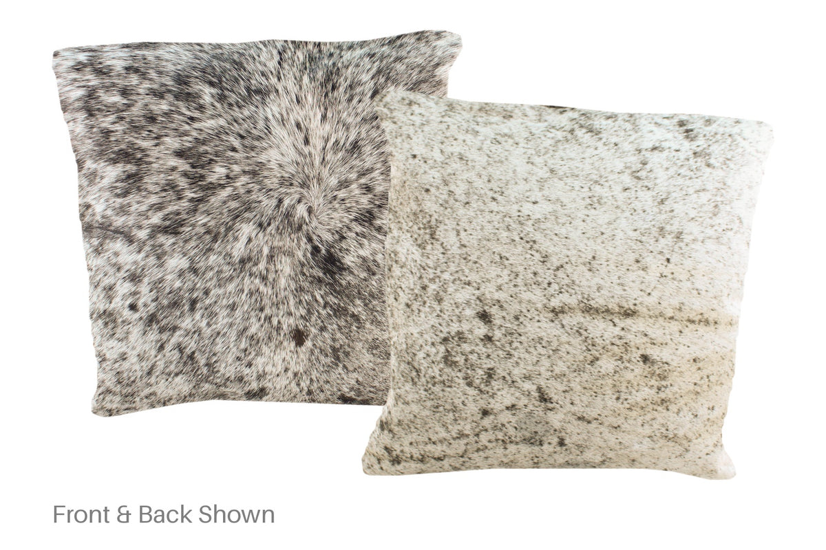 Salt and Pepper Black Cowhide Pillow #A50980