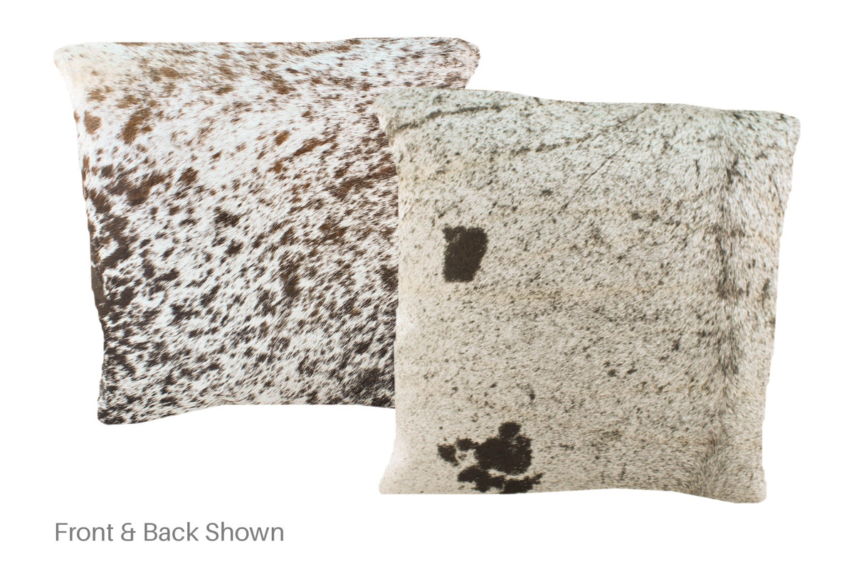 Salt and Pepper Black Cowhide Pillow #A50981