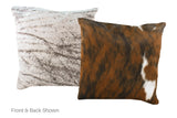 Tricolor Cowhide Pillow 16x16 #A50986 by Hudson Hides