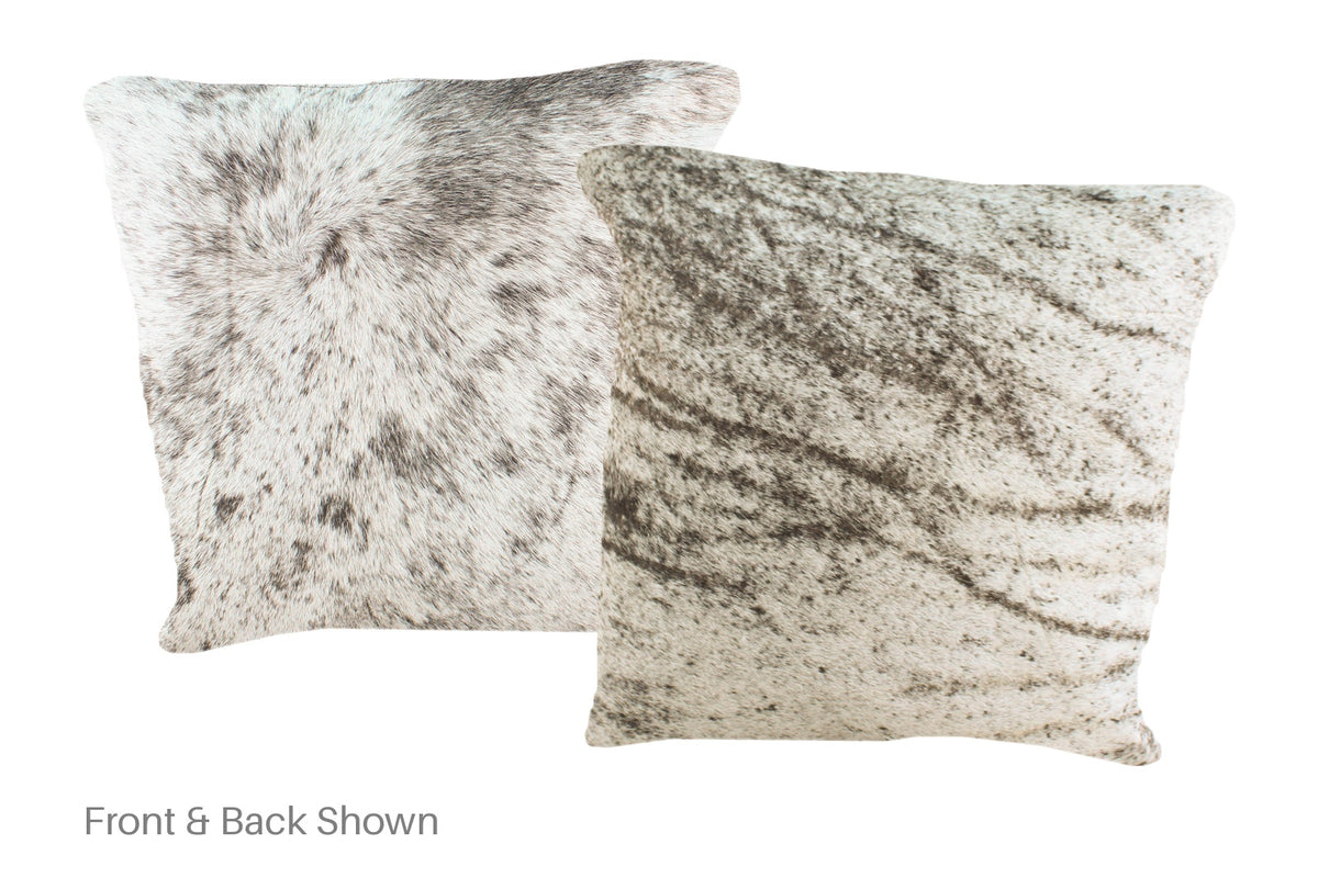 Salt and Pepper Black Cowhide Pillow #A50995