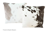 Black and White Cowhide Pillow 16x16 #A51000 by Hudson Hides