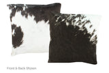 Black and White Cowhide Pillow 16x16 #A51001 by Hudson Hides