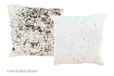 Salt and Pepper Black Cowhide Pillow 16x16 #A51003 by Hudson Hides