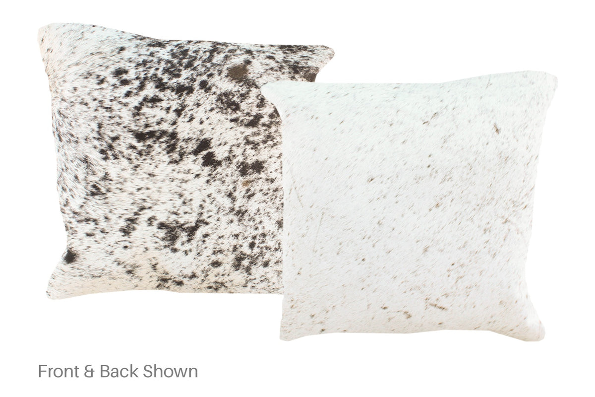 Salt and Pepper Black Cowhide Pillow #A51003