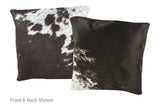 Black and White Cowhide Pillow 16x16 #A51004 by Hudson Hides