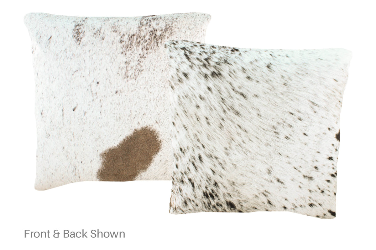 Salt and Pepper Black Cowhide Pillow #A51005