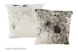 Salt and Pepper Black Cowhide Pillow 16x16 #A51007 by Hudson Hides