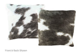 Black and White Cowhide Pillow 16x16 #A51009 by Hudson Hides