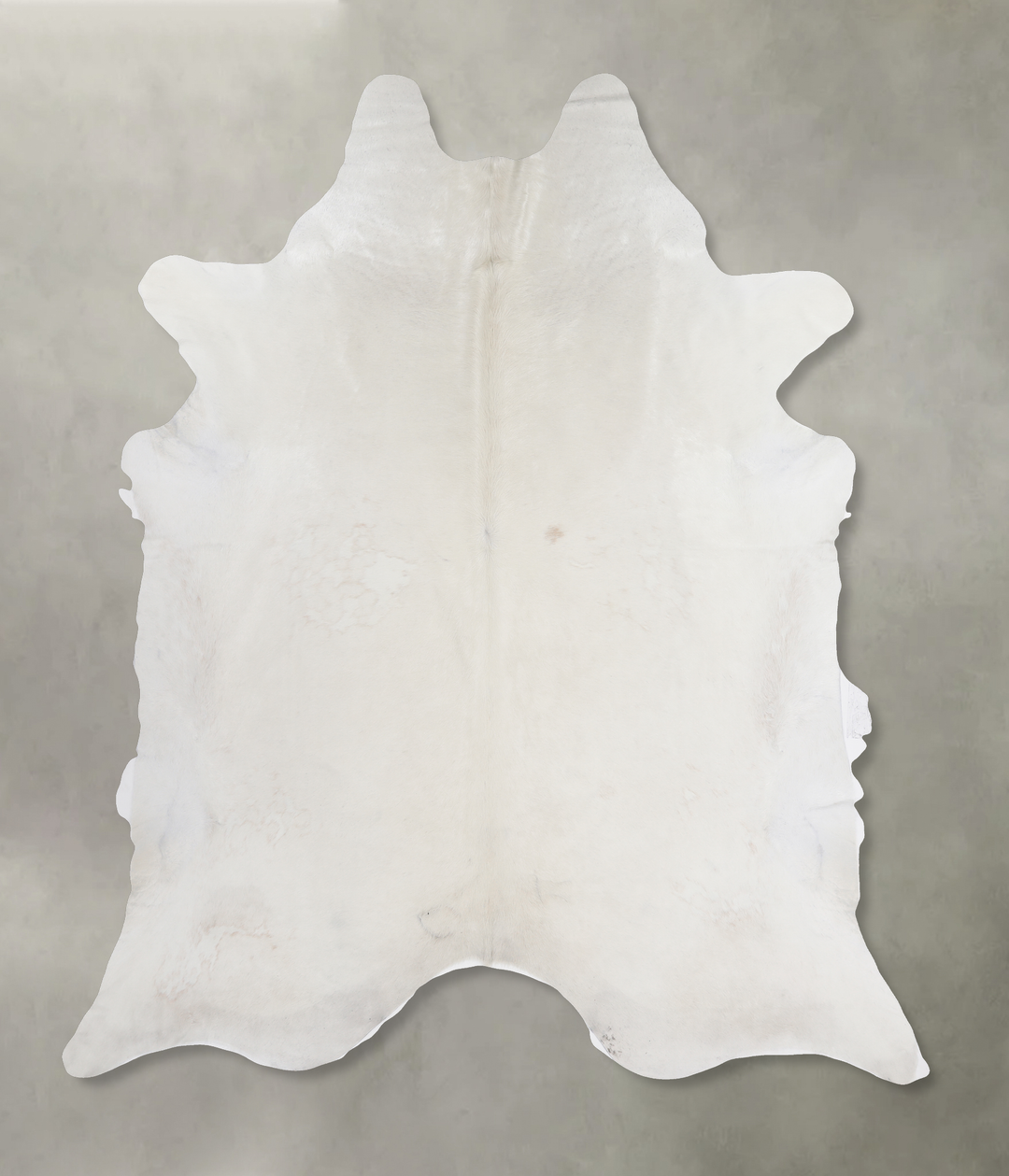 Solid White XX-Large Brazilian Cowhide Rug 8'1"H x 7'9"W #A5101 by Hud